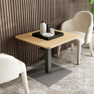 new Modern Design Height Adjustable luxury desk wood scroll coffee table